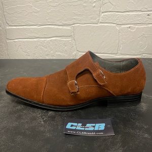 Stacy Adams  Men's Slocomb Cap Toe Double Monk Strap Slip on Loafers